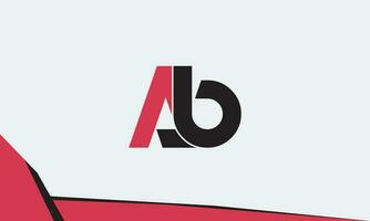 alphabet lettres initiales monogramme logo ab, ba, a et b vecteur