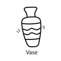 vase vecteur contour icône conception illustration. Ménage symbole sur blanc Contexte eps dix fichier