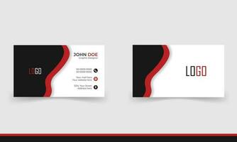 Facile minimaliste et moderne affaires carte modèle dans rouge et noir couleur. vecteur