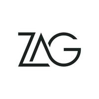 zag monogramme logo conception illustration vecteur