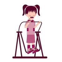 peu fille personnage exercice illustration vecteur