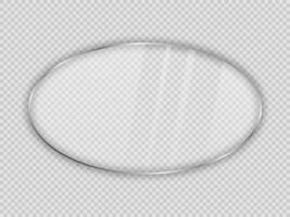 verre assiette dans ovale Cadre isolé sur transparent Contexte. vecteur illustration.