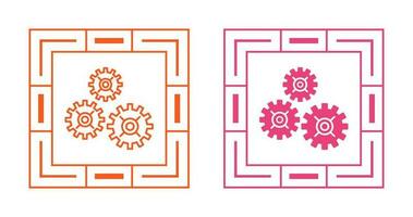 icône de vecteur de plusieurs roues dentées