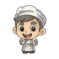 content chef Masculin personnage illustration dans griffonnage style vecteur