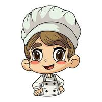 content chef Masculin personnage illustration dans griffonnage style vecteur