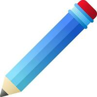 crayon vecteur illustration. bleu crayon icône pour conception à propos éducation, école, Bureau ou livre. bleu crayon pour décoration ou ornement. retour à école graphique Ressource