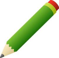 crayon vecteur illustration. vert crayon icône pour conception à propos éducation, école, Bureau ou livre. vert crayon pour décoration ou ornement. retour à école graphique Ressource