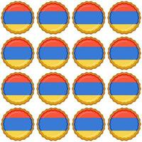 modèle biscuit avec drapeau pays Arménie dans savoureux biscuit vecteur