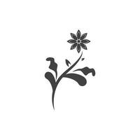 noir fleur silhouette vecteur modèle illustration