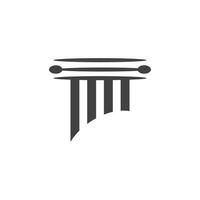 icône de symbole de vecteur de logo de colonne de pilier d'affaires