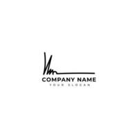 nm initiale Signature logo vecteur conception