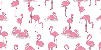 flamant sans couture modèle vecteur rose flamants roses exotique oiseau tropical été écharpe isolé tuile Contexte répéter fond d'écran dessin animé illustration