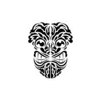 le visage de une viking ou orc. traditionnel totem symbole. maori style. vecteur isolé sur blanc Contexte.