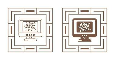 icône de vecteur de virus lcd