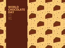 monde Chocolat journée un événement modèle fond d'écran vecteur élément cacao cacao élément dessert été nourriture