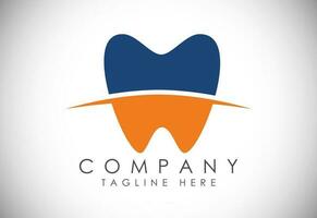 modèle de logo de clinique dentaire, vecteur de dessins de logo de soins dentaires, logo de dentiste de sourire de dents de dent