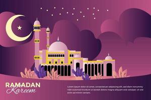 illustration de célébration du ramadan mubarak vecteur