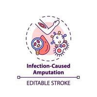 icône de concept d & # 39; amputation causée par une infection vecteur