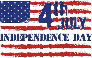 4e juillet indépendance journée T-shirt conception vecteur