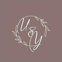 uy mariage initiales monogramme logo des idées vecteur