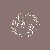 vb mariage initiales monogramme logo des idées vecteur