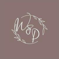 wp mariage initiales monogramme logo des idées vecteur