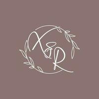 xr mariage initiales monogramme logo des idées vecteur