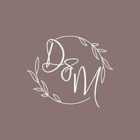 dm mariage initiales monogramme logo des idées vecteur