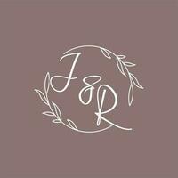 jr mariage initiales monogramme logo des idées vecteur