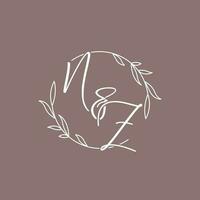 nz mariage initiales monogramme logo des idées vecteur