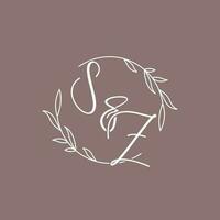 sz mariage initiales monogramme logo des idées vecteur