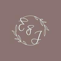 ej mariage initiales monogramme logo des idées vecteur