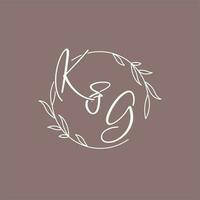 kg mariage initiales monogramme logo des idées vecteur