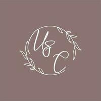 uc mariage initiales monogramme logo des idées vecteur