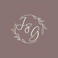 jg mariage initiales monogramme logo des idées vecteur