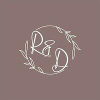 rd mariage initiales monogramme logo des idées vecteur