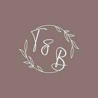 tb mariage initiales monogramme logo des idées vecteur