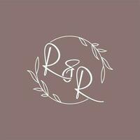 rr mariage initiales monogramme logo des idées vecteur