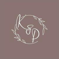 kp mariage initiales monogramme logo des idées vecteur