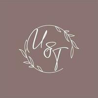 Utah mariage initiales monogramme logo des idées vecteur