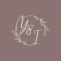 yi mariage initiales monogramme logo des idées vecteur