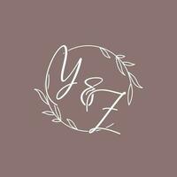 yz mariage initiales monogramme logo des idées vecteur