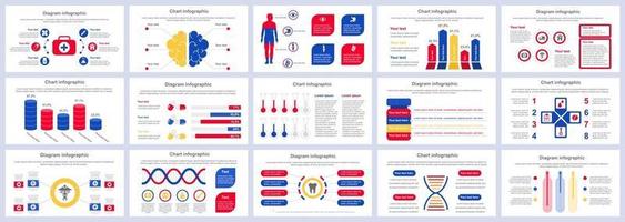 présentation infographie des services médicaux diapositives modèle modèle de conception de vecteur