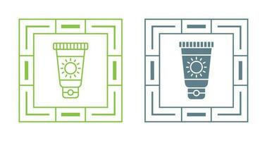 icône de vecteur de crème solaire