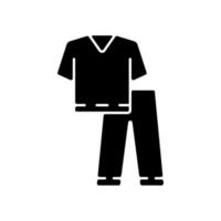 icône de glyphe noir costume de gommage vecteur