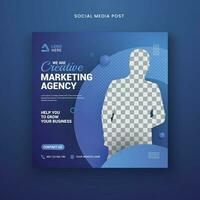 modèle de publication d'agence de marketing créatif et de médias sociaux d'entreprise vecteur