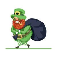 lutin homme personnage, content Saint patricks journée concept. vecteur