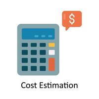 Coût estimation vecteur plat icône conception illustration. la finance symbole sur blanc Contexte eps dix fichier