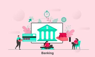 conception de concept web bancaire en illustration vectorielle style plat