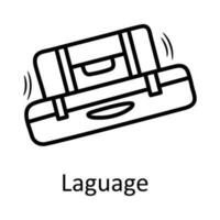 bagage vecteur contour icône conception illustration. Voyage symbole sur blanc Contexte eps dix fichier